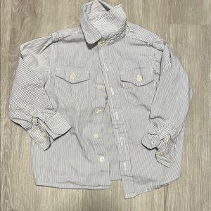 4/$20 Joe Fresh Striped Button-Up Shirt 3T